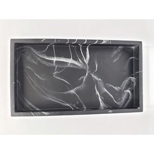 Elegant Black Faux Marble Jewelry Tray Small Catch-All Tray/Decorative